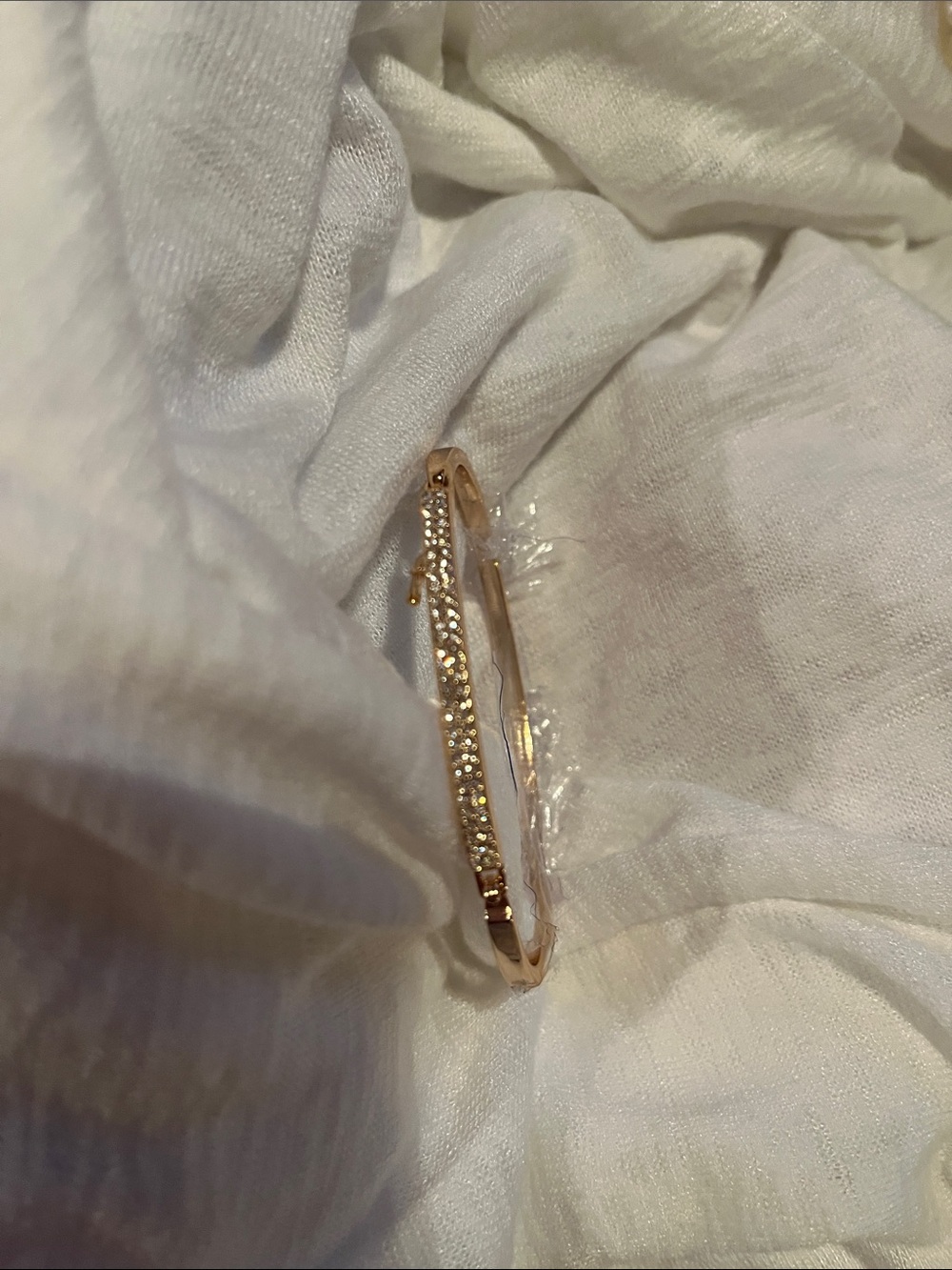Coach Gold-Tone Crystal Bar Bangle Bracelet